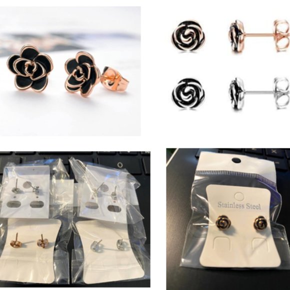 Starter Set Stud Earrings - 4 Pairs each packet - Picture 1 of 6